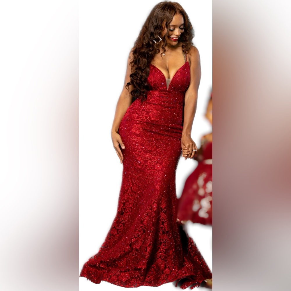 Burgundy Sparkling Gown